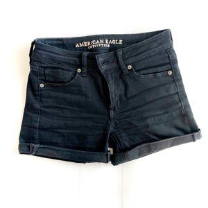 American Eagle Outfitters black Midi jean shorts